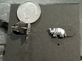 Sterling Silver Elephant Stud Earrings