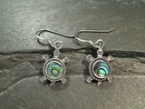 Abalone, Sterling Silver Turtle Earrings