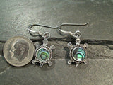 Abalone, Sterling Silver Turtle Earrings