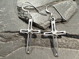 Sterling Silver Cross Earrings