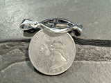 Sterling Silver Christian Fish Cross Pendant
