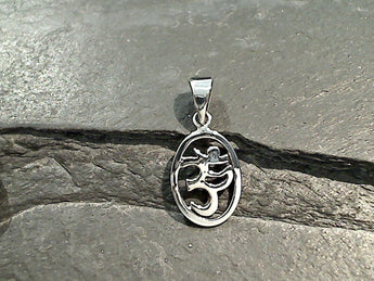 Sterling Silver Small Om Symbol Pendant