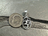 Sterling Silver Small Om Symbol Pendant
