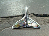 Abalone, Sterling Silver Whale Tail Pendant