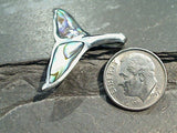 Abalone, Sterling Silver Whale Tail Pendant