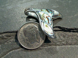 Abalone, Sterling Silver Whale Tail Pendant