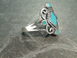 Size 8.75 Turquoise, Sterling Silver Ring