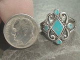 Size 8.75 Turquoise, Sterling Silver Ring