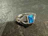 Size 5.75 Lab Created Opal, Sterling Silver Ring