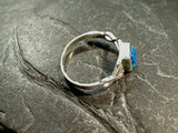 Size 7.75 Lab Created Opal, Sterling Silver Ring