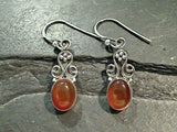 Carnelian, Sterling Silver Earrings