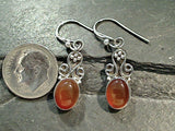 Carnelian, Sterling Silver Earrings