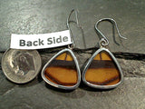 Butterfly Wings, Sterling Silver Earrings - Monarch