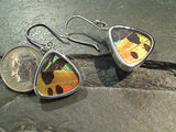 Butterfly Wings, Sterling Silver Earrings - Urania Ripheus