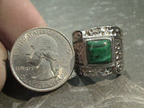 Size 7 Malachite, Sterling Silver Ring