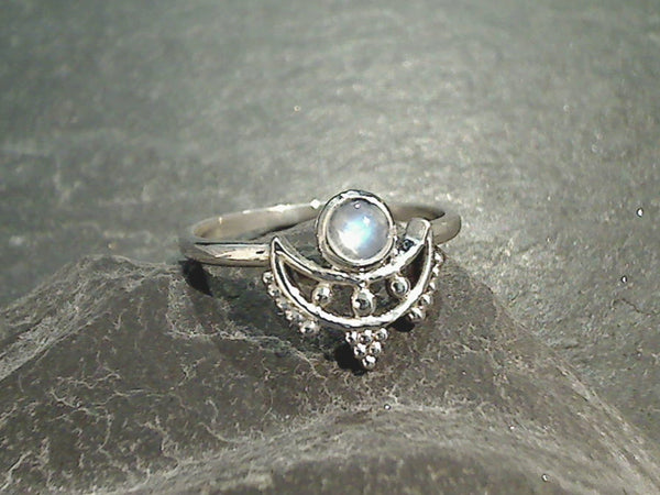 Size 7 Moonstone, Sterling Silver Ring