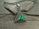 Malachite, Sterling Silver Pendant