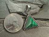 Malachite, Sterling Silver Pendant