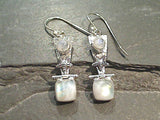 Moonstone, Sterling Silver Earrings