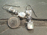 Moonstone, Sterling Silver Earrings