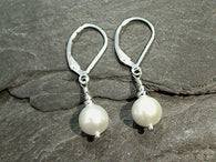 Pearl, Sterling Silver Earrings