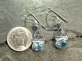 Blue Topaz, Sterling Silver Earrings