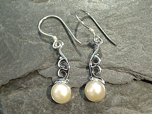 Champagne Pearl, Sterling Silver Earrings