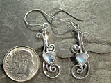 Moonstone, Sterling Silver Earrings
