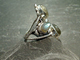 Size 7.25 Labradorite, Sterling Silver Ring