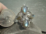 Size 7.25 Labradorite, Sterling Silver Ring