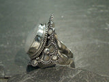 Size 7.5 Moonstone, Sterling Silver Ring