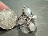 Size 6 Moonstone, Sterling Silver Ring