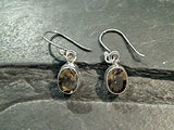 Smokey Quartz, Sterling Silver Small Earrings