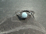 Size 8 Larimar, Rhodium Plated Sterling Silver Ring