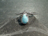 Size 7 Larimar, Rhodium Plated Sterling Silver Ring