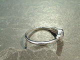 Size 5 Sapphire, CZ, Sterling Silver Ring