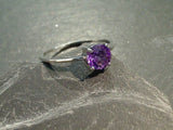 Size 10 Amethyst, Sterling Silver Ring