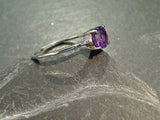 Size 9 Amethyst, Sterling Silver Ring