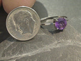 Size 10 Amethyst, Sterling Silver Ring