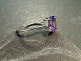 Size 7.75 Amethyst, Sterling Silver Ring