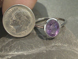 Size 7 Amethyst, Sterling Silver Ring