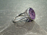 Size 7 Amethyst, Sterling Silver Ring