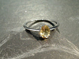 Size 9 Citrine, Sterling Silver Ring