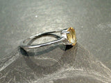 Size 9 Citrine, Sterling Silver Ring