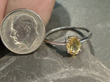 Size 9 Citrine, Sterling Silver Ring