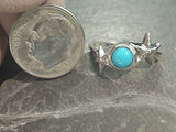 Size 7.25 Turquoise, Sterling Silver Starfish Ring