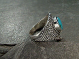 Size 5.5 Turquoise, Sterling Silver Ring