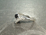 Size 7 Black Onyx, Sterling Silver Ring