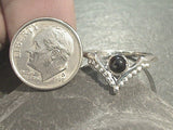 Size 5.25 Black Onyx, Sterling Silver Ring