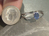 Size 6 Kyanite, Rhodium Plated Sterling Silver Ring